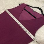 Monrow Super Soft Sleeveless V Neck Mini Dress with Tie in Merlot XS Purple Photo 3