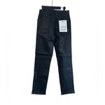 frame denim NWT FRAME LE SYLVIE SLENDER STRAIGHT COATED CROCODILE JEANS Photo 3