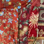 Handmade Vintage Quilted Cottage Core Rust Two Button Jacket Medium Red Photo 8