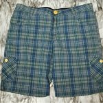 Levi's Blue and Green Cargo Shorts with Plaid Design Vintage Chino Bermuda Photo 1