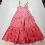 Tularosa Poppy Midi Dress in Watermelon Pink Medium Photo 2