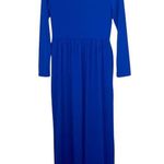 Kabayare NWT Rayon Blue Long Sleeve Formal Maxi Dress Size M Photo 6
