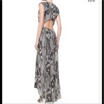 Alice + Olivia Silk Lexa Black White Abstract Maxi Dress Size 6 Photo 2