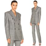 Calvin Klein 205W39NYC Glen Plaid Fine Worsted Wool Double Breasted Blazer Sz 2 Photo 9