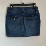 Celebrity Pink Denim Mini Skirt Regeneration by . Photo 2
