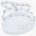 Steve Madden Steer Studded Jelly Sandals White Size 8 Vacation Pool Beach Cruise Photo 1