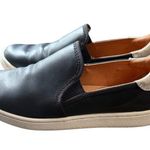 UGG  Black Leather Slip-On Sneakers Size 6.5 Photo 1