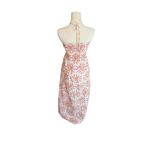 Hill House HOME - Lucy Nap Dress Orange Floral Strapless Maxi Dress Sz M Photo 4