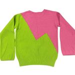 Lime Green and Hot Pink Combo Mismatched Sweater M Size M Photo 3