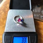 Natural Ruby Masoala Sapphire Sterling Silver Ring Blue Size 6 Photo 2