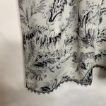 Via del Amore Waltz Nightgown Sz Medium Black White Grey Vintage 100% Silk Photo 4