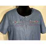 Vintage Napa Valley Blue Denim Embroidered Dress (Large) & Shacket (Medium) Set Photo 4