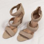 JustFab Tan Wedges Photo 0
