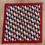 Souleiado Provencal Cotton Diamond Paisley Print Scarf Red Multicolor 18.25" sq Photo 1