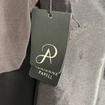 Adrianna Papell Black Fit & Flare Dress 4 Taffeta Midi Bow Waist Rhinestone Photo 8