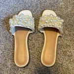 A New Day Women's Sandals with Pearl Accents - Cream - Bridal - Bachelorette Photo 2