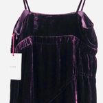 Nordstrom Lewit Velvet Slip Dress 8 NWT Silk Ruched Side Tie Empire Waist Photo 7