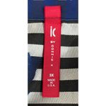 New IC By Connie K Jacket Size 3X Blue Black Silver Stripe Floral Dressy Work Photo 7