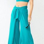 Freshwater Bikini Banded Long Top Sz XL Adjustable Strap Teal Snakeskin Texture Photo 8