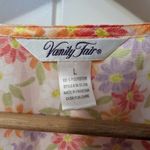 Vanity Fair Vintage  Floral Night Gown Women's Large White/Pink Photo 2