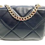 Badgley Mischka Black Quilted Faux Leather Crossbody Shoulder Bag Purse Photo 4
