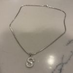 Sterling silver NWT 18” chain with rhinestone initial S Photo 0