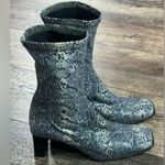 Vero Cuoio Faux Snake Skin Boots Blue Size 7 Photo 3
