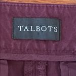 Talbots 🌺  Burgundy Flat Front Cropped Ankle Pants Sz 10P Photo 4