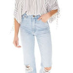 Rolla’s Original High Rise Straight Leg Distressed Horizon Worn Jeans Size 25 Blue Photo 0