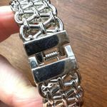 Boutique Hinged Woven Cuff Bracelet Statement Jewelry Silver Photo 8