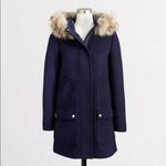 chateau vail parka navy blue 14 wool j.crew Photo 2