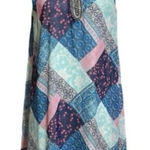 Sandra Darren  Dress Teal Green‎ Print Lined Sequin Neckline Sleeveless Size 14 Photo 0