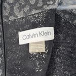 Calvin Klein Dress Womens 8 Black Silver Cheetah Leopard Print Ruched Edgy Punk Photo 6