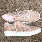 Lola Cruz Palm Frond Cut Out Sneakers with gems for sparkle woman size 39 or 8.5 Pink Photo 0