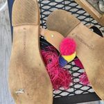 Rebecca Minkoff  Erika multicolored pom pom  leather upper slip on sandals Photo 5