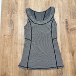 Lululemon  | Women's Gray Striped Ruched Athletic Pocket Tank Top Photo 2