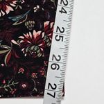 Carolina belle  Black & Maroon Floral Slim Ankle Pants Size 6 Photo 9