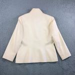 Carlisle Wool Blazer Jacket Women 10 Single Breasted Button Front Neutral Cream Photo 1