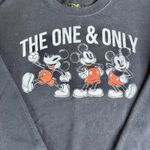 Disney  Mickey Mouse 90th Anniversary Fleece Cropped Crewneck Sweatshirt Medium Photo 1
