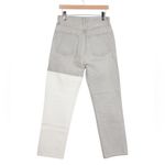 AGOLDE  Pieced '90s High-Rise Leather & Denim Straight-Leg Jeans 30 Photo 2