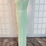 Rehab minty green knit sleeveless bandeau wide leg jumpsuit Photo 6