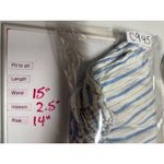 Aerie Linen Blend Shorts Sz L Elastic Waist Blue White Stripe Coastal Beach Photo 4