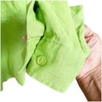 Bridgewater Studio 100% Linen Long Sleeve Button Down Plus Size 3X Green Photo 8