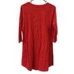 Cotton Pillow Talk Red Embroidered Cat Naughty Nice Sleep Shirt Nightgown Medium Photo 7