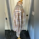 Gap  Ruffle Neck Plaid Long Sleeve Button Up Shirt Photo 2