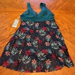 SHEKINI Swimming Twist Front One Piece Swim Dress Red Size L Photo 6