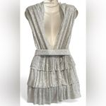 Sabina Musayev Silver Tiered Mini Dress Size L Photo 3