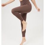 Aerie Offline Short Cocoa Brown Real Me 7/8 Mid Rise Athletic Leggings S Photo 0
