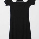 AQUA Off Shoulder A-Line Choker Dress Photo 4