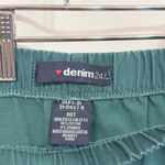 Denim 24 7 Roamans Plus Size 30WT Jeans Tall Elastic Waist Green Straight 1012 Size 30W Photo 6